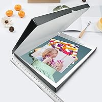 Vista 122 de Lineco Folio Storage Box, Clamshell Design with Metal Edge. 18.5x24.5x1.75 Inches, Archival Boxboard, Preserve Photos, Cards, Magazines, Documents