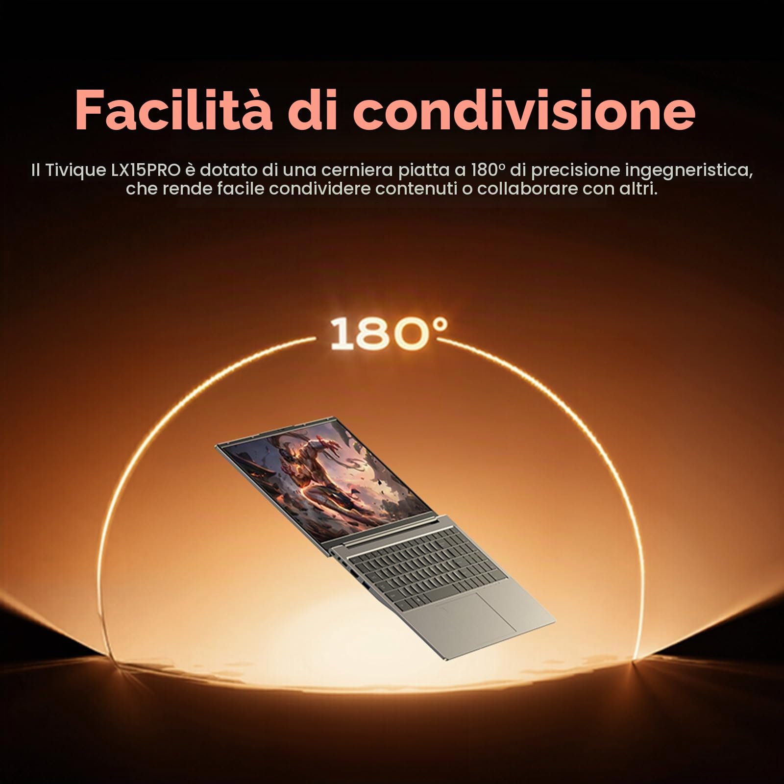 15.6" PC Portatile Ryzen 5 7430U Fino a 4.3 GHz, Computer Portatile 16GB RAM DDR4 512GB SSD Espansione 2TB, Laptop FHD 1920x1080, WiFi 6.0, BT5.2, HDMI, USB3.2, Type C, Notebook Ufficio Studia