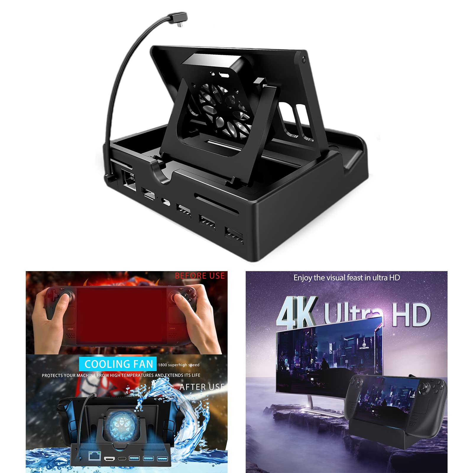 Amazon.co.jp: 6-in-1 Steam-Deck ドッキングステーション