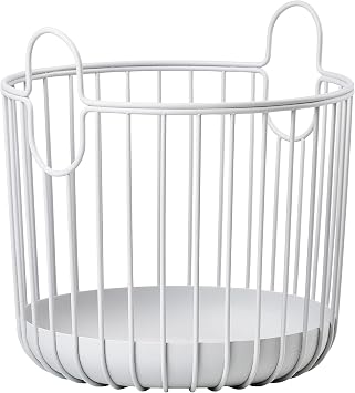Zone Denmark Inu Basket - Stylish and Functional Storage for Kitchen, Bathroom, Childrens Room, and Home Office - Powder-coated steel - 7.9" x 7.9" inches - Small - Soft Grey