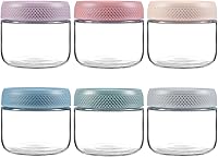 Vista 8 de NETANY Recipientes de vidrio para aderezo de ensalada de 2 onzas, paquete de 6 recipientes pequeños para salsa con tapas y mini recipientes