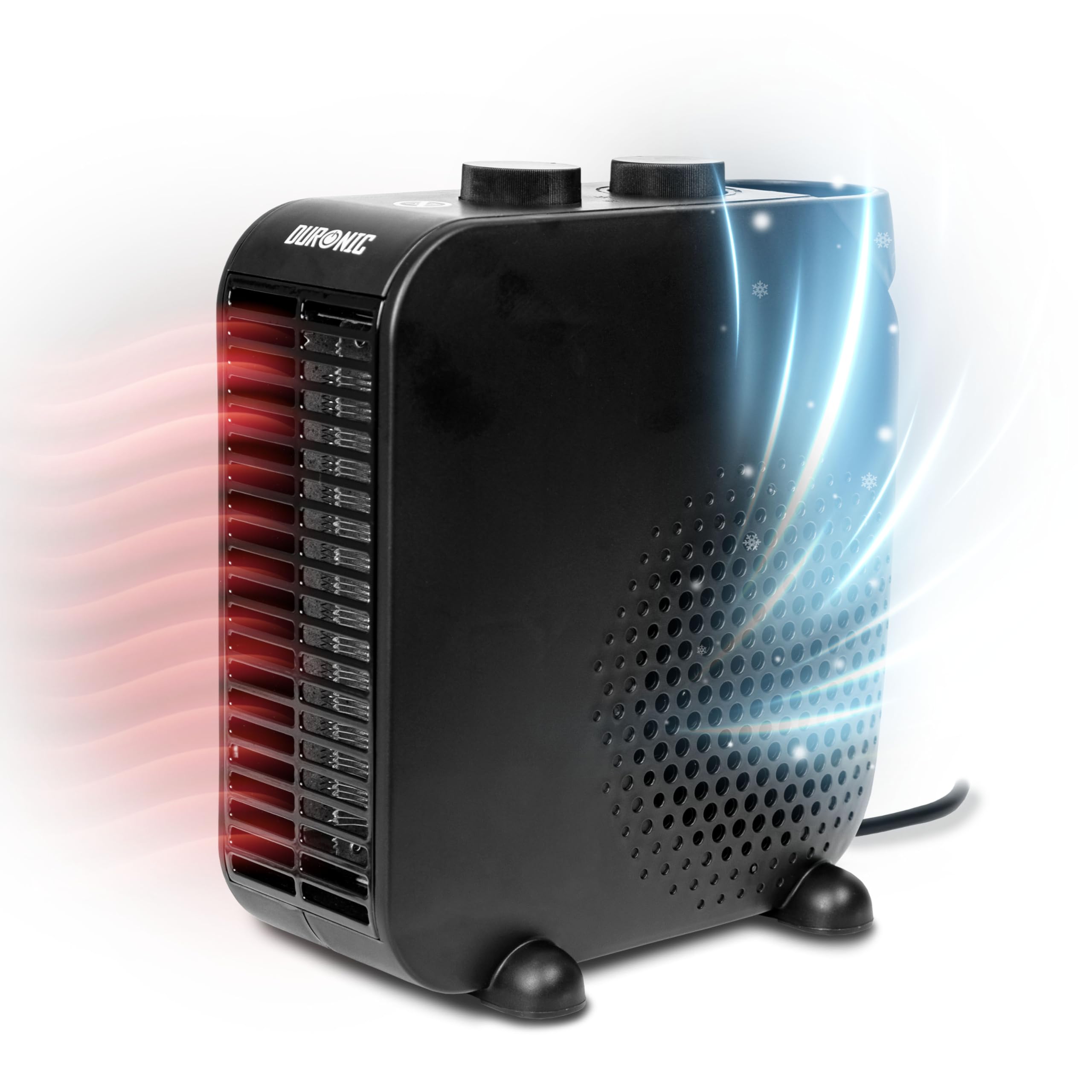 Ventilateur d'air frais et chauffage pour chambre et bureau compact avec le Duronic HV21