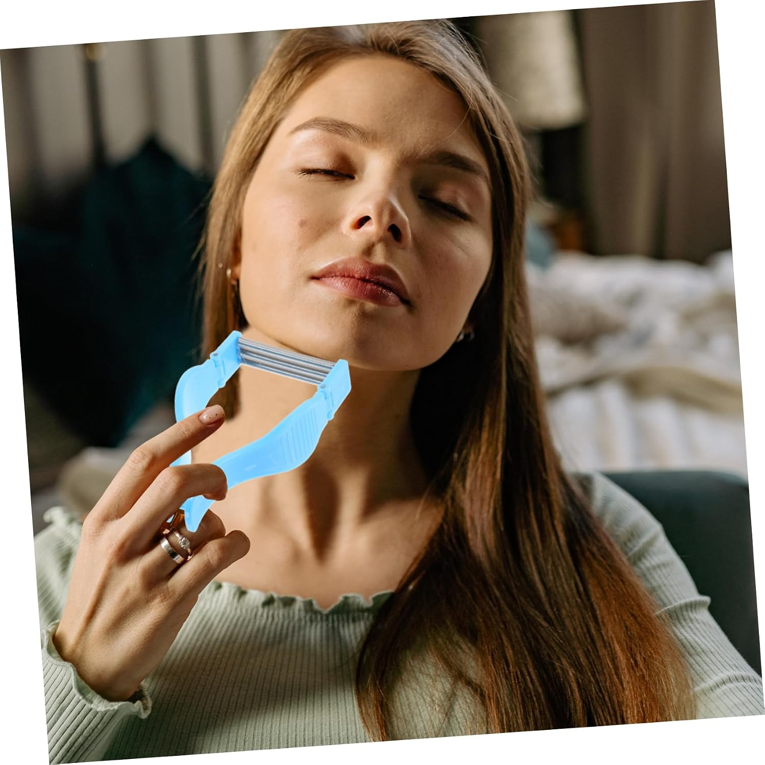 WOONEKY Womens Face Shavers Facial Hair Removal Roller Hair Eraser for Women Face Epilator Spring Epilator