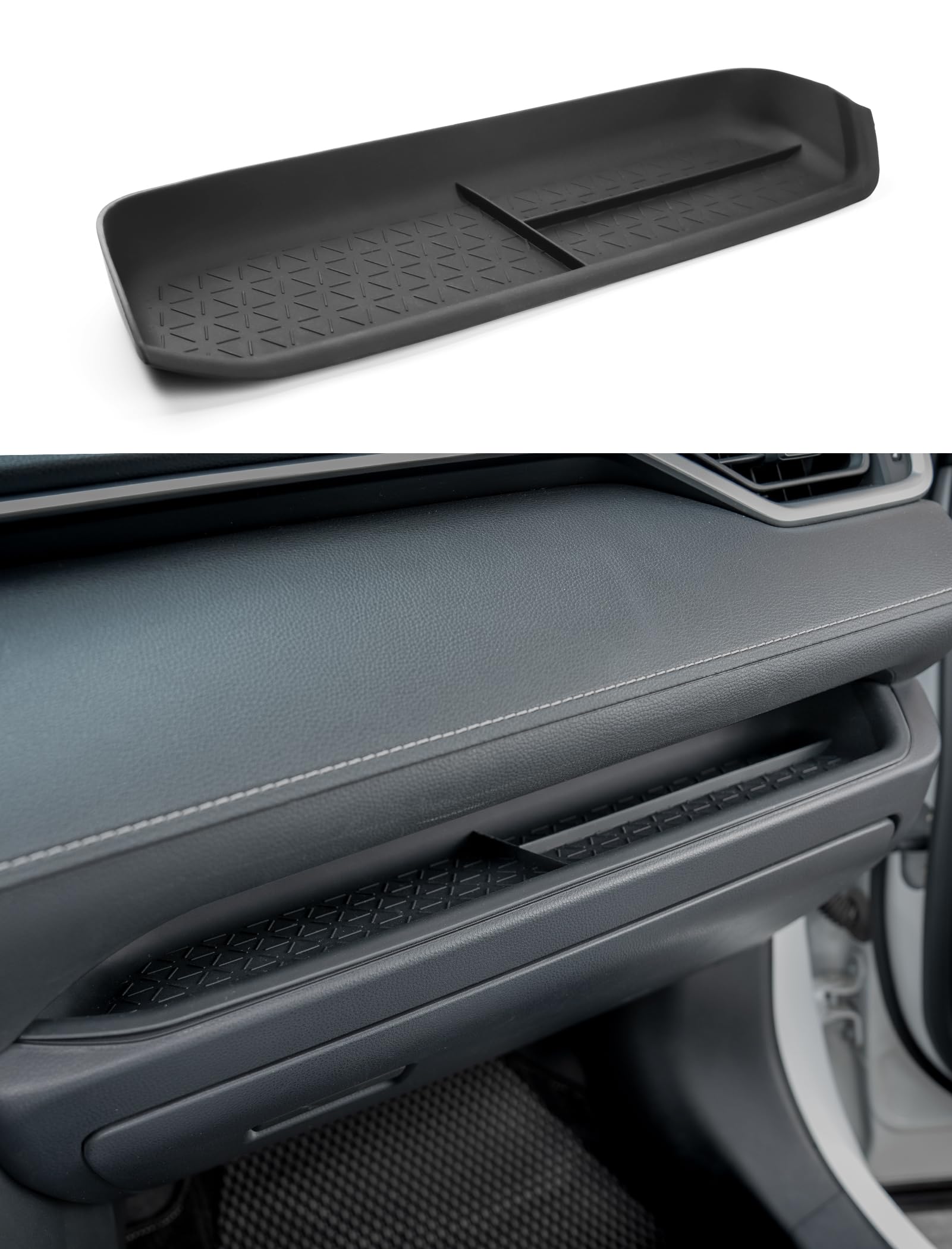3 pezzi compatibili con Toyota RAV-4 accessori console centrale portaoggetti bracciolo vano portaoggetti organizer cuscinetto in gomma lato passeggero per accessori RAV4 2019-2025