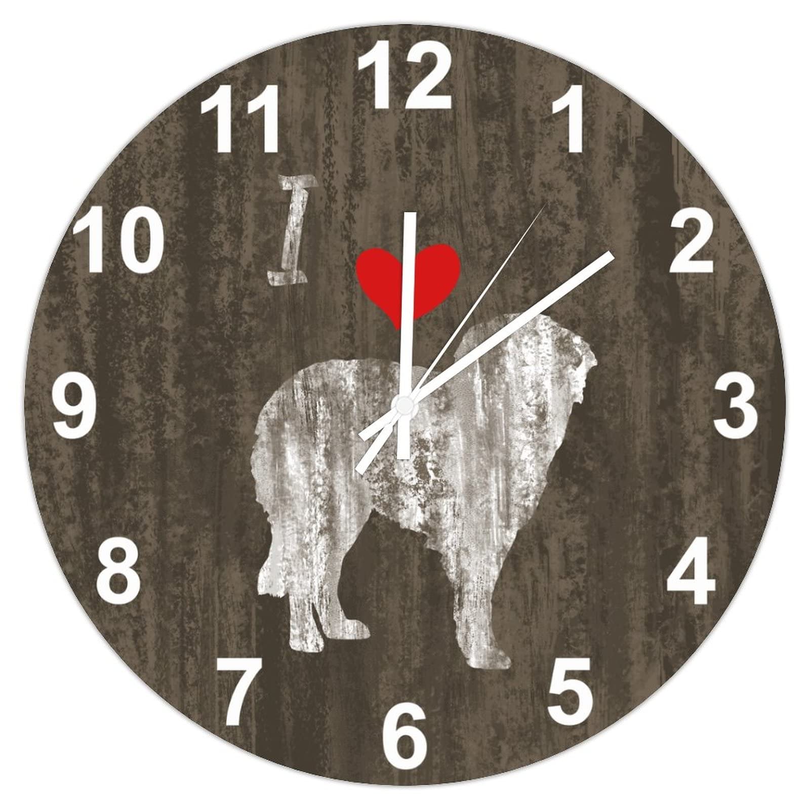 Horloge murale Hovawart en bois de 38 cm pour decorer votre salon chaleureux