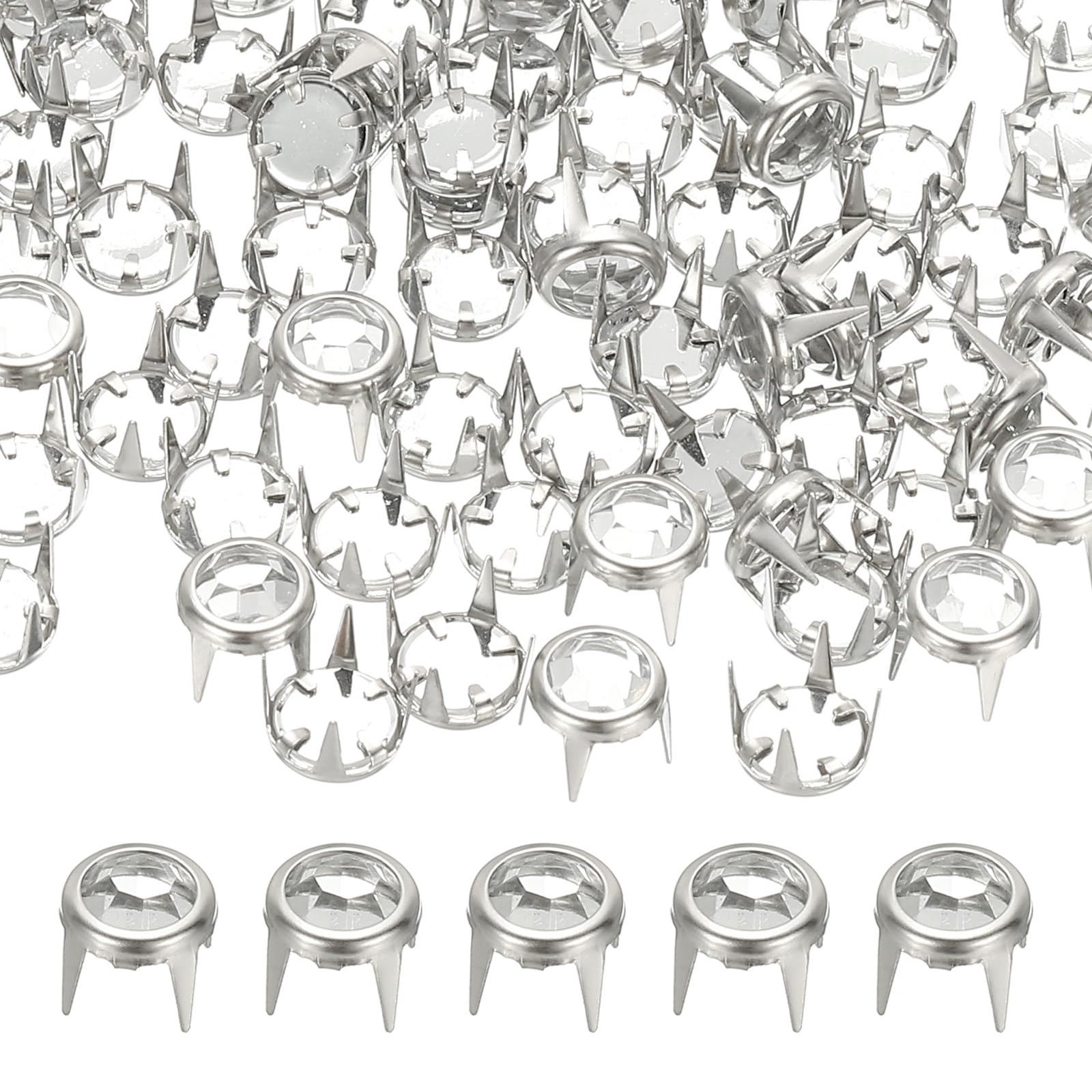 PATIKIL 7mm Rhinestone Stud