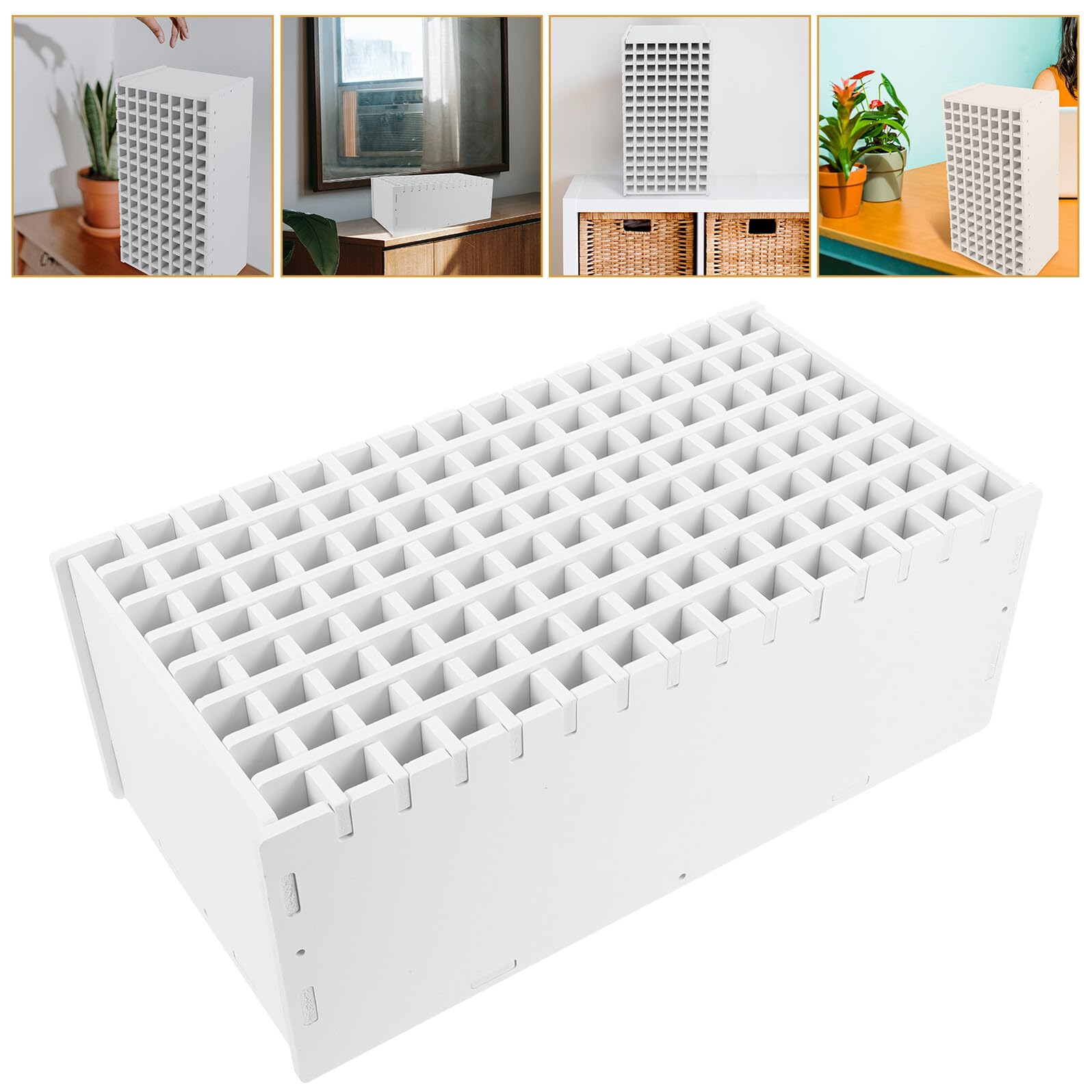 ULTECHNOVO Organizer Multifunzione in Legno Bianco Scomparti Robusti la Scrivania, come Porta Pennarelli per Festa Scuola Decor