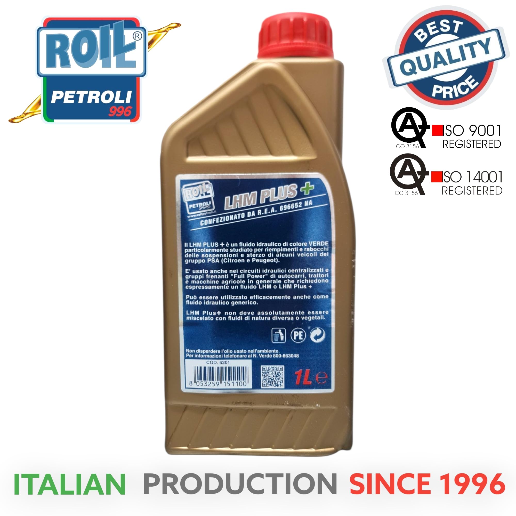 2 Litri di Roil ►LHM VERDE◄ Fluido Idraulico per circuiti SOSPENSIONI, IDRAULICI e STERZO…