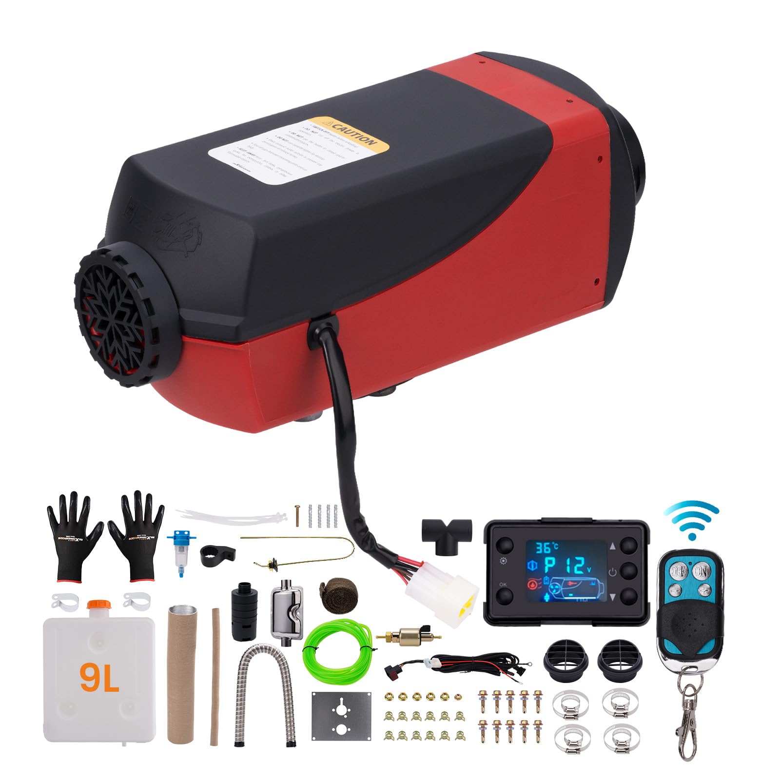 maXpeedingrods 5KW 12V Diesel Heater, Remote Control LCD Display, for RV Cars Trucks Motorhomes Campervans or Caravans