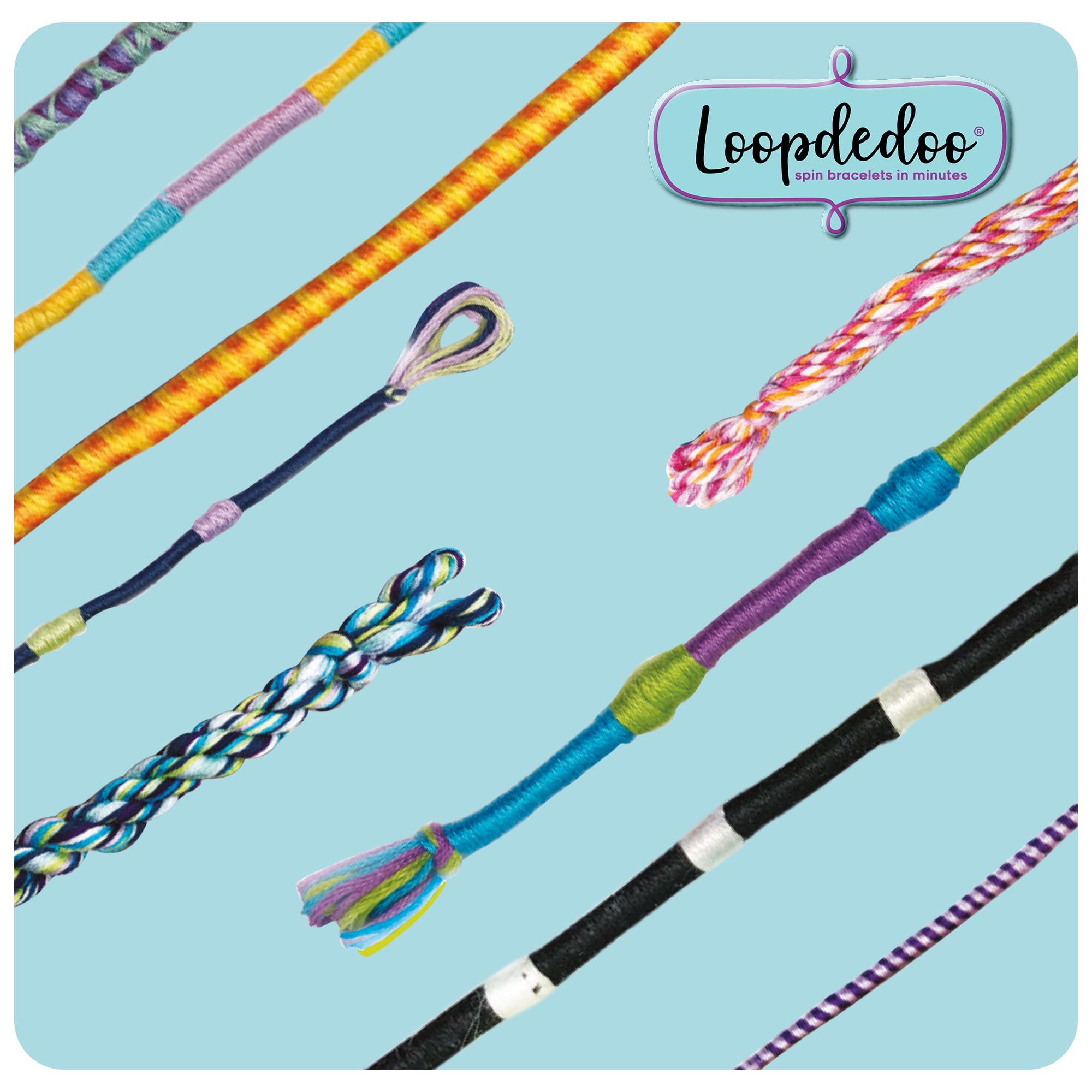 Goliath - LOOPDEDOO – Kit de Bracelets d'Amitié DIY pour Enfants dès 8 ans - Métier à Tisser Rotatif Facile et Fun - 12 Fils 100% Coton Inclus - Activité Créative Filles Goliath - LOOPDEDOO – Kit de Bracelets d'Amitié DIY pour Enfants dès 8 ans - Métier à Tisser Rotatif Facile et Fun - 12 Fils 100% Coton Inclus - Activité Créative Filles