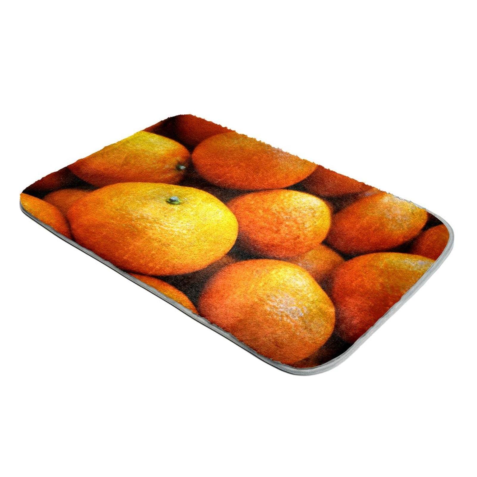 Tapis à poils longs isolant et ultra doux en fausse fourrure orange pour sol froid