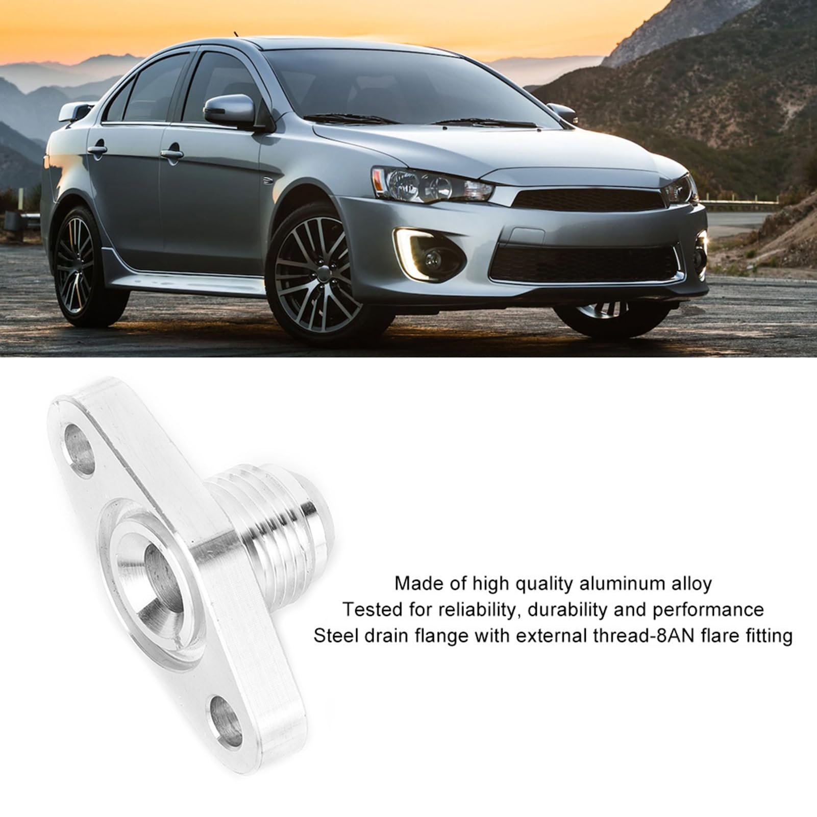 Flangia Ritorno Olio Turbo In Alluminio 10AN - Per Garrett/HKS GT2560, GT2860, GT3071 E Altri - Foto 6