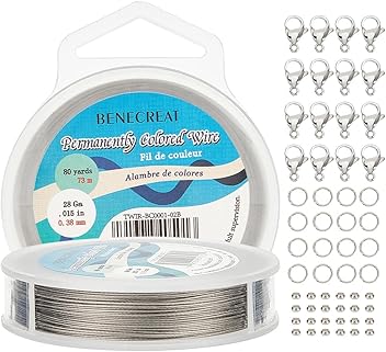 BENECREAT 21 Gauge, 43 Feet Tiger Tail Beading Wire 316 Stainless