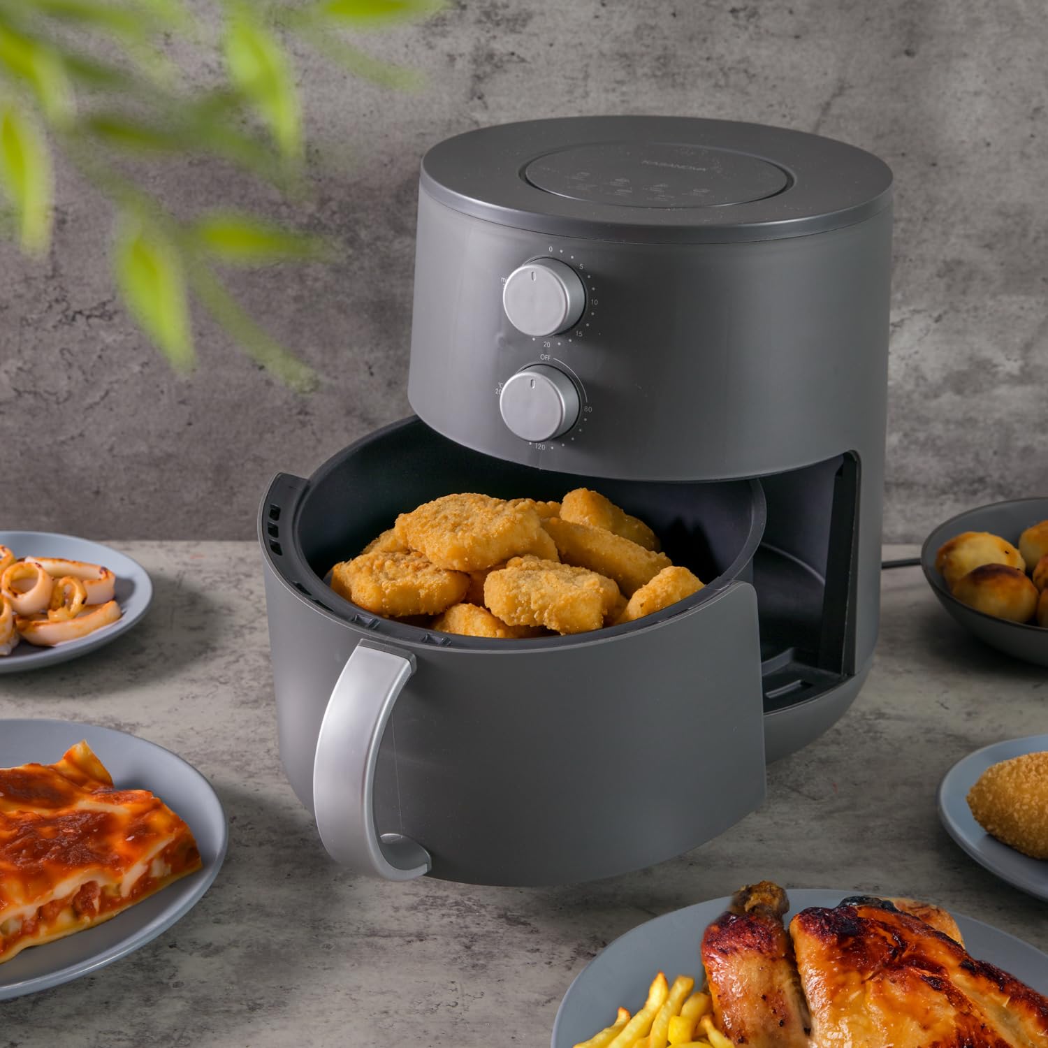 KASANOVA Frytkownica powietrzna 5,5 l 1400 W szara