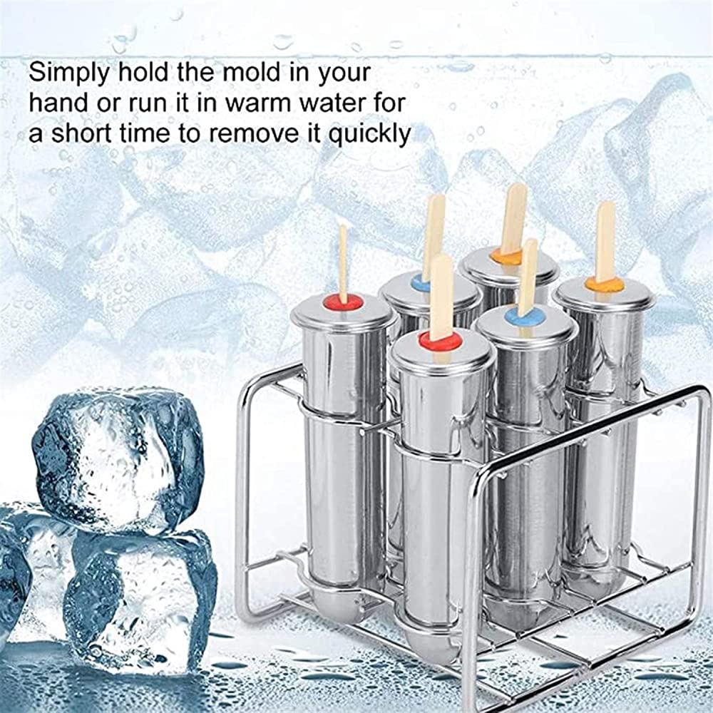 Moldes para paletas de Acero Inoxidable Cepillos para palitos de Helado para el hogar Moldes para Hielo innovadores de Frutas DIY,