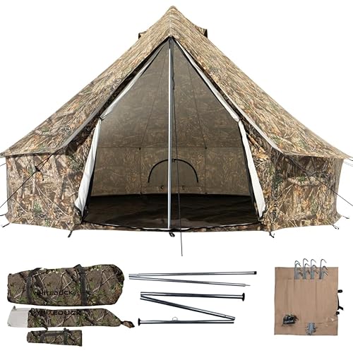 WHITEDUCK Regatta Canvas Bell Tent - w/StoveJack, Waterproof, 4 Season Luxury Camping and Glamping Yurt Tent Outdoor