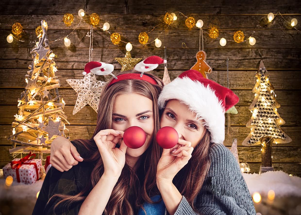 Weihnachtshintergrund Fotostudio 1.5x1.2m Foto Hintergrund Weihnachten  Rustikale Scheune Holztür Xmas Baum Rentier Schnee Geschenk Fotografie  Hintergrund Familie Winter Urlaub Neujahr Party Dekorationen Banner  Fotostudio Requisiten Leinwand Weihnachten, image size:1240x886