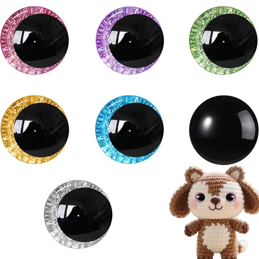 Amazon.co.jp: 160個 グリッター セーフティアイ 20mm 3D 安全目