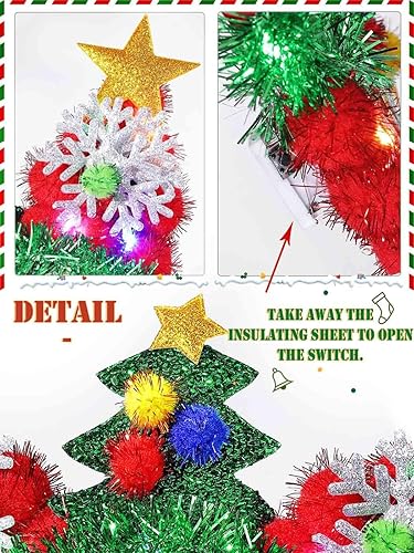 Miniatura 4 de TWINKLEDE Diadema de Navidad con diseño de reno iluminado, color verde, aro de Navidad con purpurina para mujeres y niñas