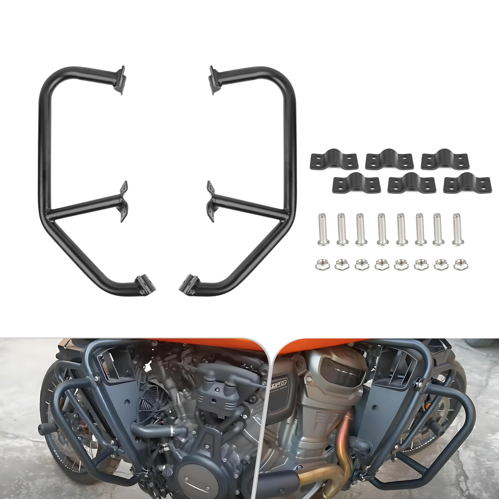 PSLER Engine Guard Highway Crash Bars for PAN America 1250 RA1250 PA1250 PAN America 1250S 2020 2021 2022 2023 2024 Motorcycle Falling Protection