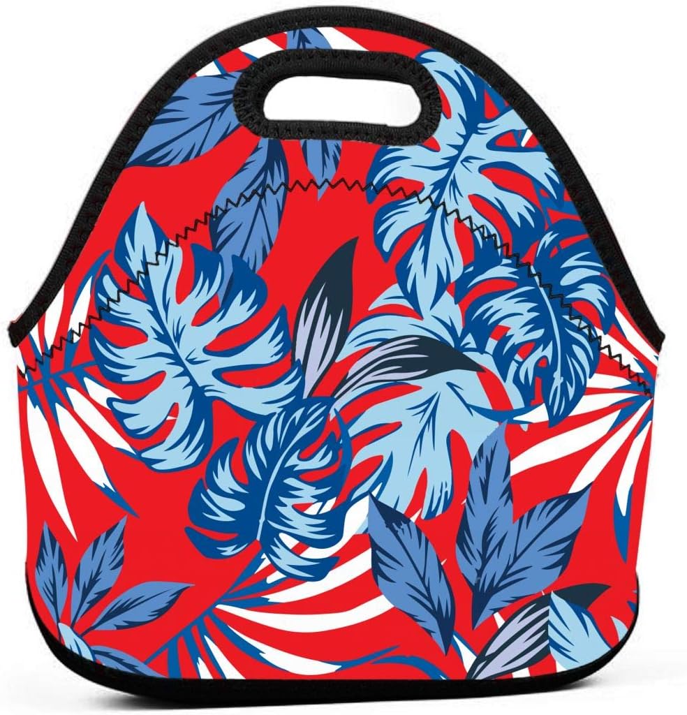 Bright Leaves Portable Lunch Bags,Reusable Picnic Bag For