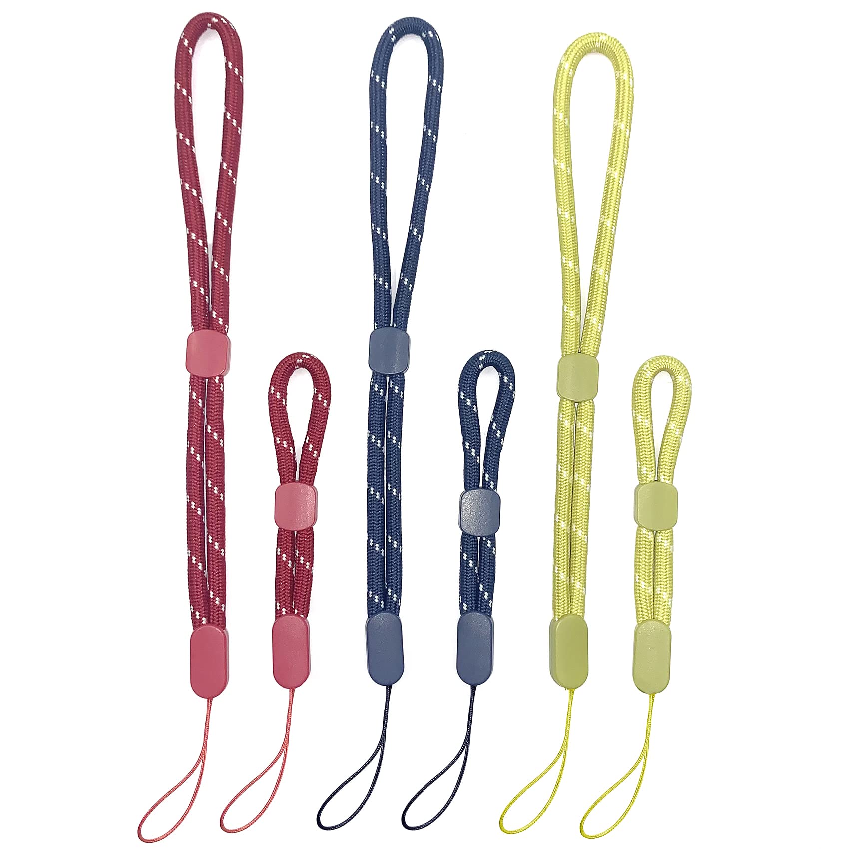 Adjustable Wrist & Finger Lanyard Hand Strap for Camera Cell Phone GoPro USB Flash Drives Keys PSP and Other Portable Items 6 Pack by VEXMOTT