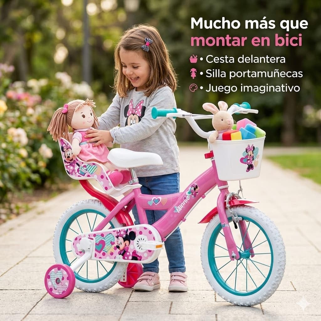TOIMSA Bicicleta 14" Minnie Huffy 4/6 Años