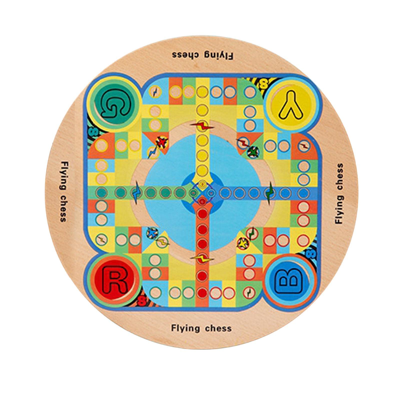 Milageto Damas Chinas Juego de Mesa Educativo Tablero Fichas Dados Materiales Seguros Y Sin Bordes Desarrolla Pensamiento Y Observación Adecuado, Style1