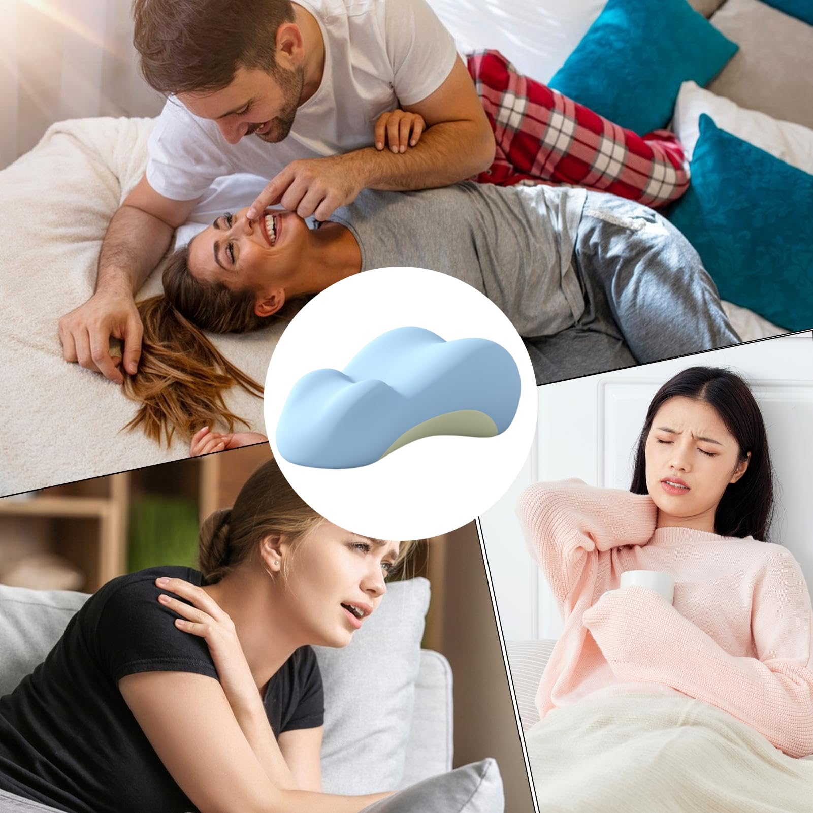Genérico Almohada Confort para Pareja Cojín de Espuma Suave | Almohada para Soporte Lumbar, y Nalgas Para Masaje Lectura Dormir Sentarse en Cama Sofá Dormitorio