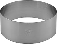 Vista 3 de Ateco Molde redondo para postre, anillo de pastel, 3 pulgadas de alto x 7.875 pulgadas de diámetro, acero inoxidable
