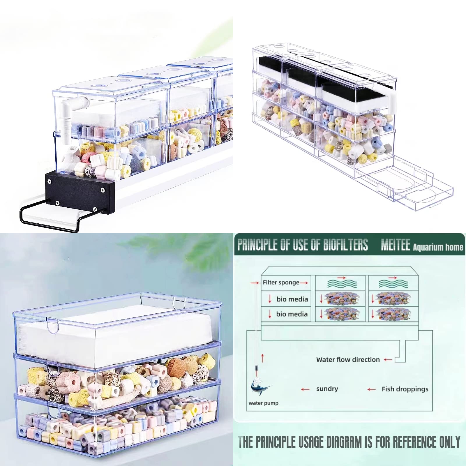 Hamiledyi Aquarium Filtermedien – 1,8 Kg Set Mit Bio-Kugeln Und Keramikringen, In Netzbeuteln, Für Teich- Und Aquariumfilter
