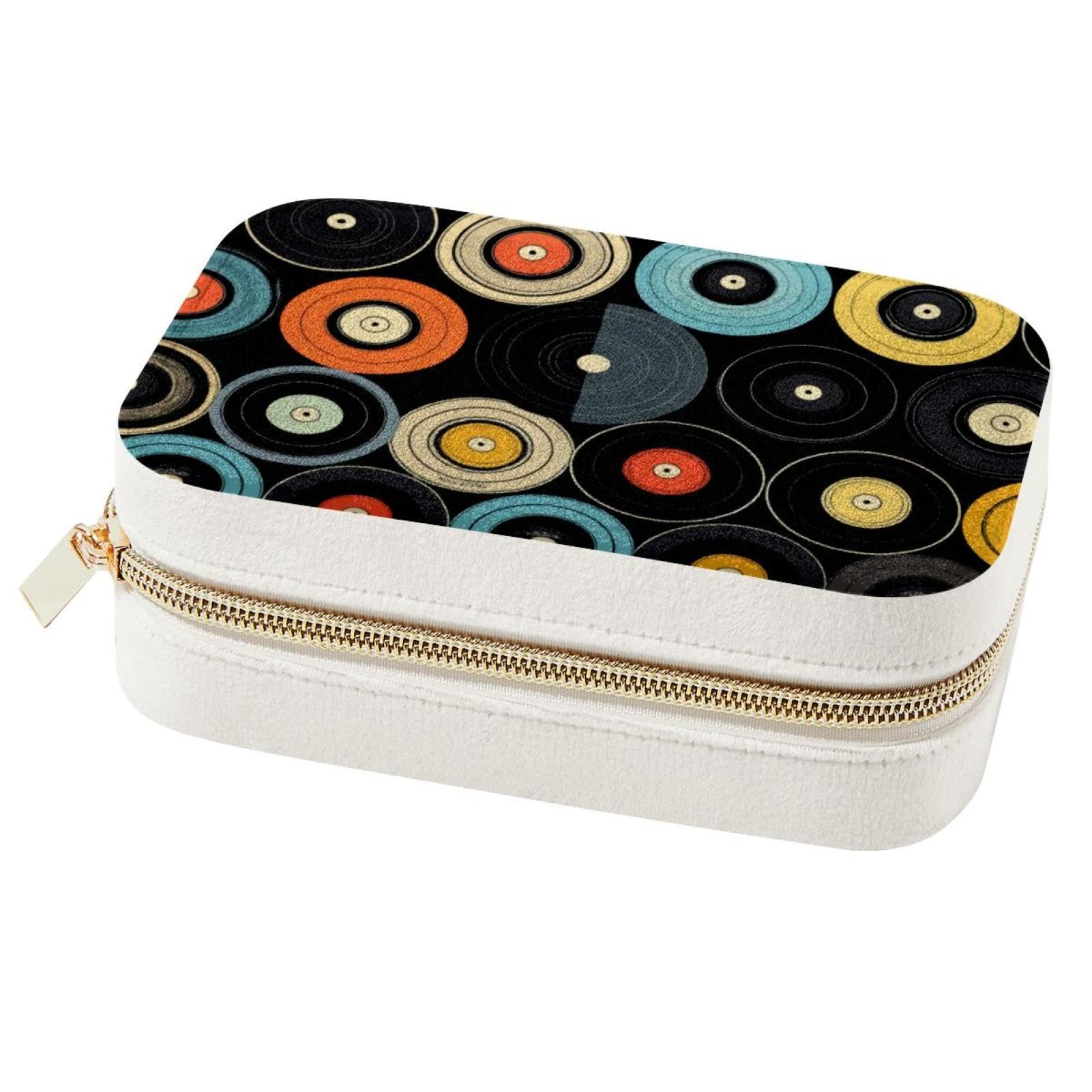 Boîte à bijoux double couche et étui de rangement voyage pour bagues et colliers