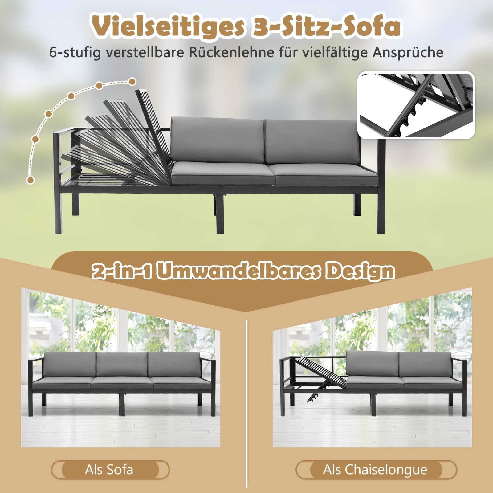 Taste By 4 Seasons tuinset met 4 PAZOON Como Dining Grey tuinstoelen