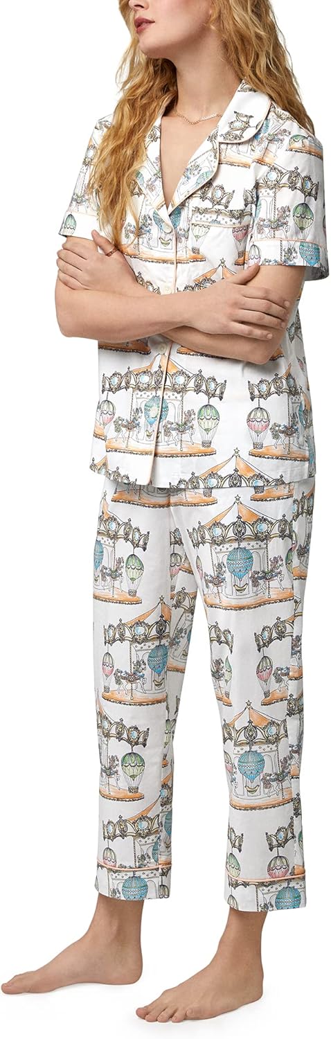 BedHead - S/S Poplin Capri PJ Set - Carousel - Medium - Image 2
