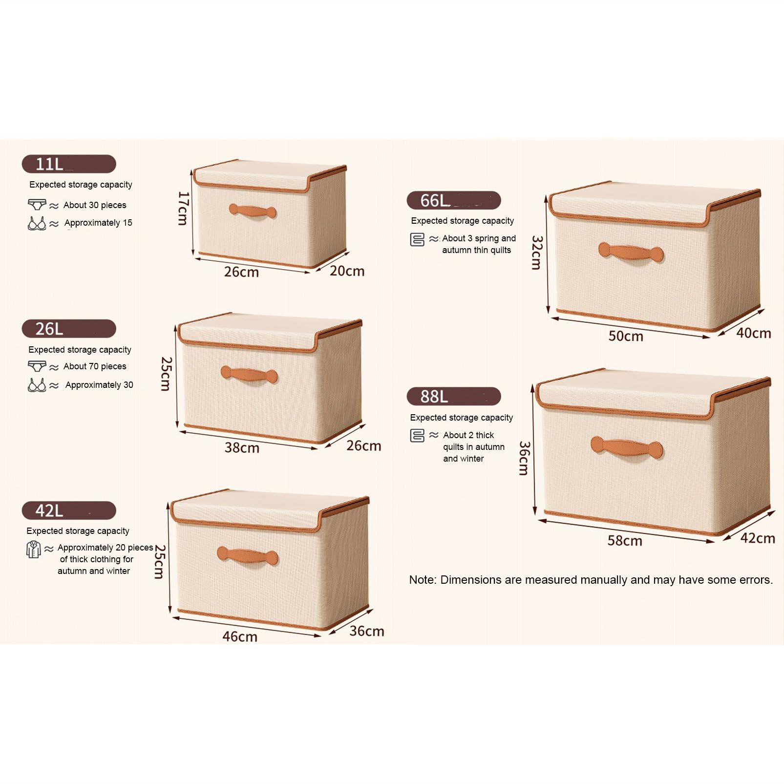 Organizador de Cajones para Ropa Interior de Calcetines, Organizadores de Cajas de Almacenamiento de Tela con Tapas, Organizador de Guardarropa Plegable, Almacenamiento de Ropa