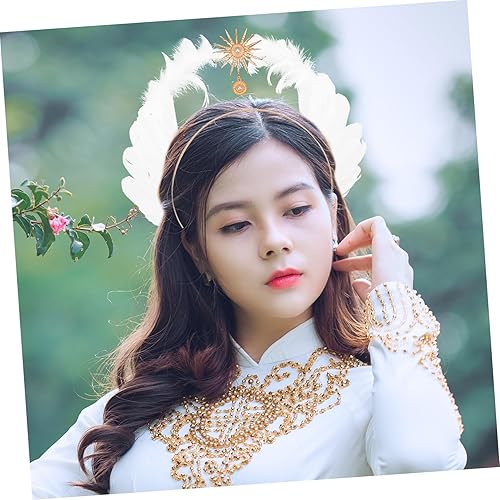 Miniatura 2 de Abaodam Diadema de Nuestra Señora para Halloween, accesorios para el cabello, para niñas, para Halloween, disfraz de ángel, para boda, decoración de