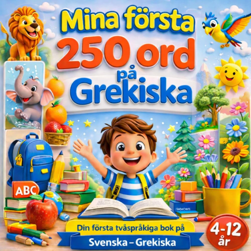 Mina första 250 ord på Grekiska: Svensk-grekisk tvåspråkig bildlexikon för barn och nybörjare.