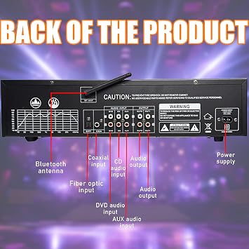 Stereo Digital Equalizer - Optical Coaxial Decoding, Noise Reduction, Dynamic Spectrum Display, Independent Tuning for Home, Recording Studio, Stage & Concert