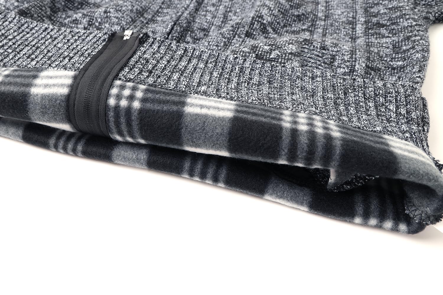 Homme Cardigan Veste en Maille Casual Ouvrez-Front Zippé Gilet Automne Hiver Sweatshirt Chaud Col Droit Manche Longue d'hiver Doublé en Polaire avec 2 Poches