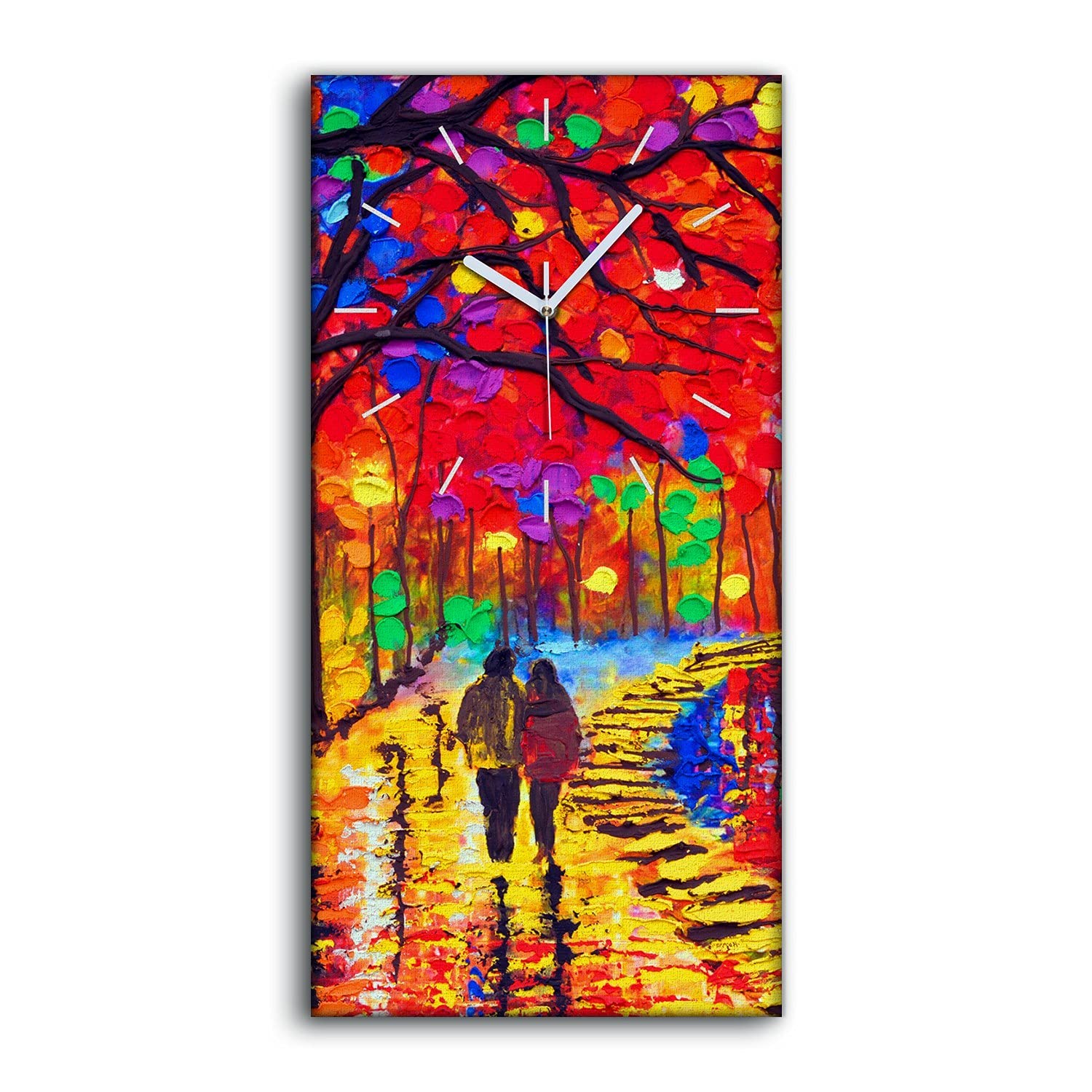 Horloge sur Toile Salon Chambre Tableau Silencieux Art 30x60cm
