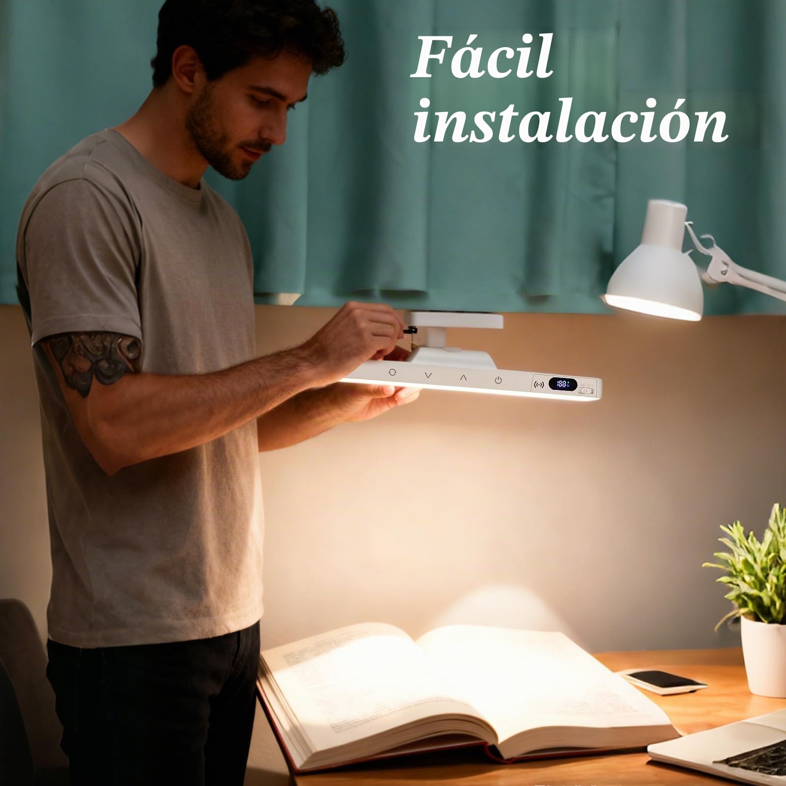 Luz LED Sensor Movimiento Cocina, Luces LED Cocina USB Recargable Magnética, Luz Armario Sensor Movimiento para Kitchen Barras