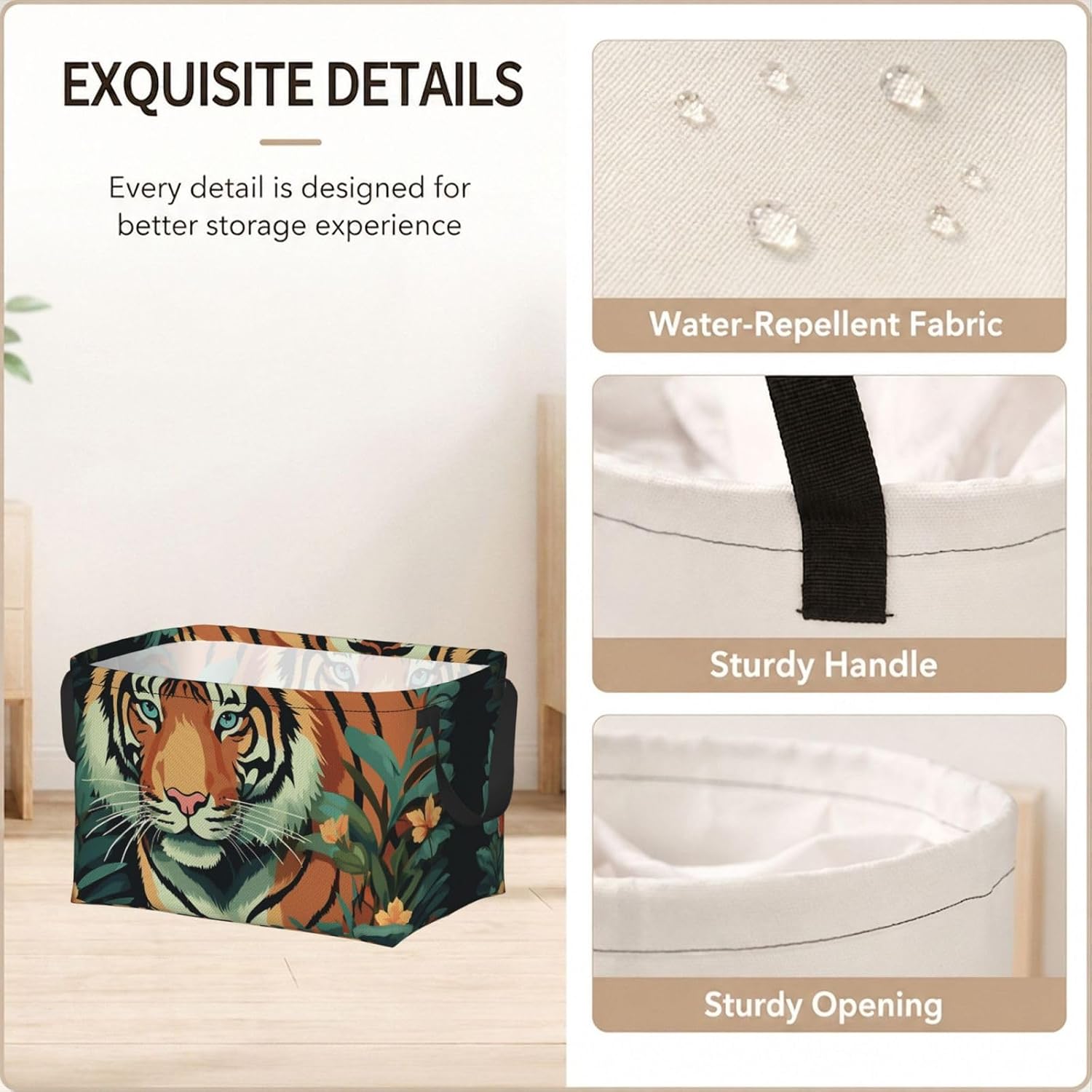 Storage Basket For Shelves Storage Bins With Handles Stylish Gift Basket image 4