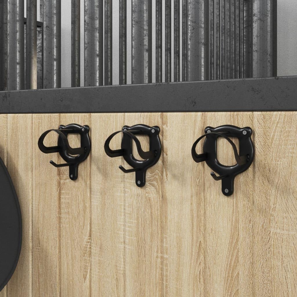 Juego de 3 soportes para trenzas, montaje en pared, accesorios versátiles para montar a caballo y equitación, almacenamiento estable para riendas, trensen, cabestros, correas, estribos y más