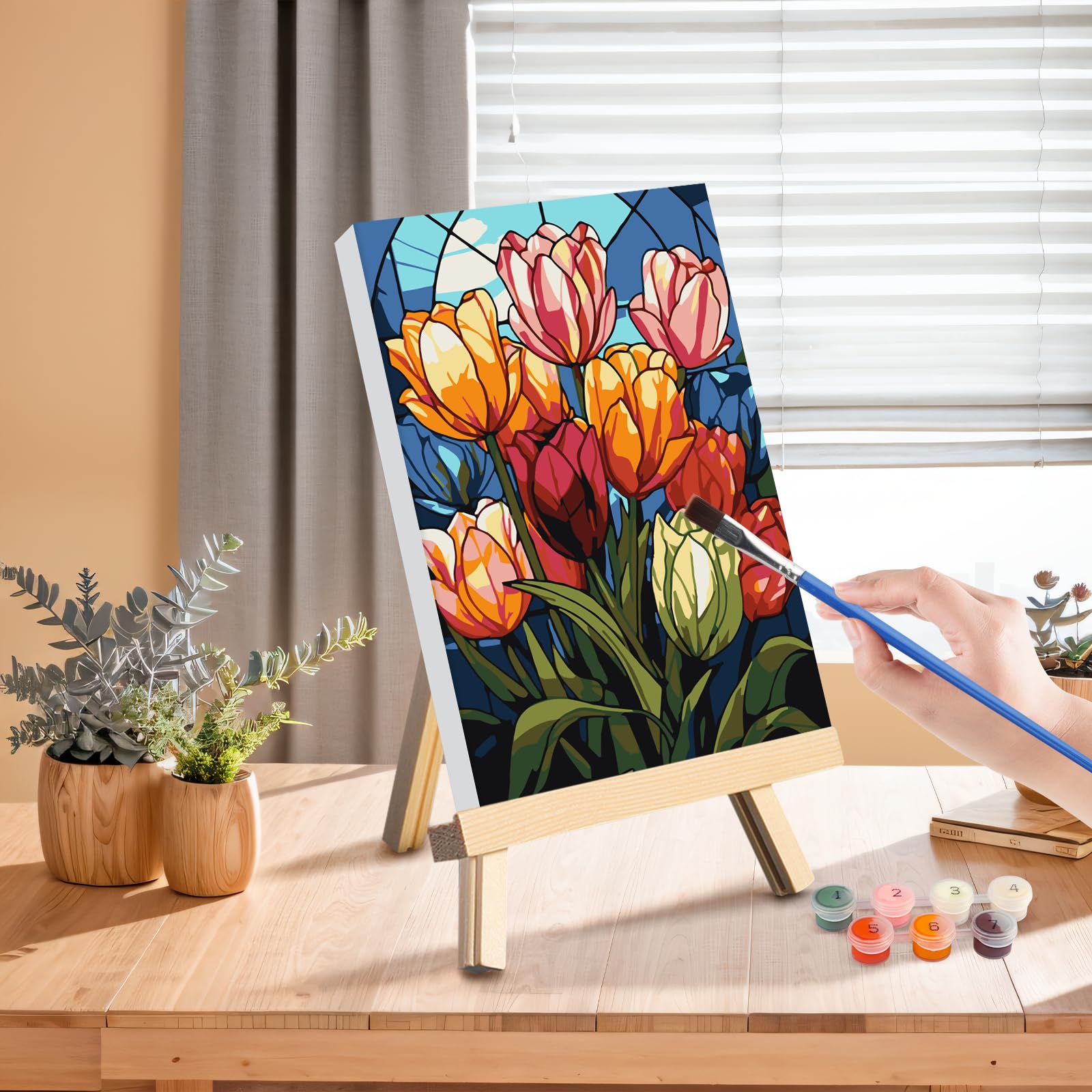 Kit Peinture Par Numéros Adulte - Toile 30x40cm Avec Chevalet