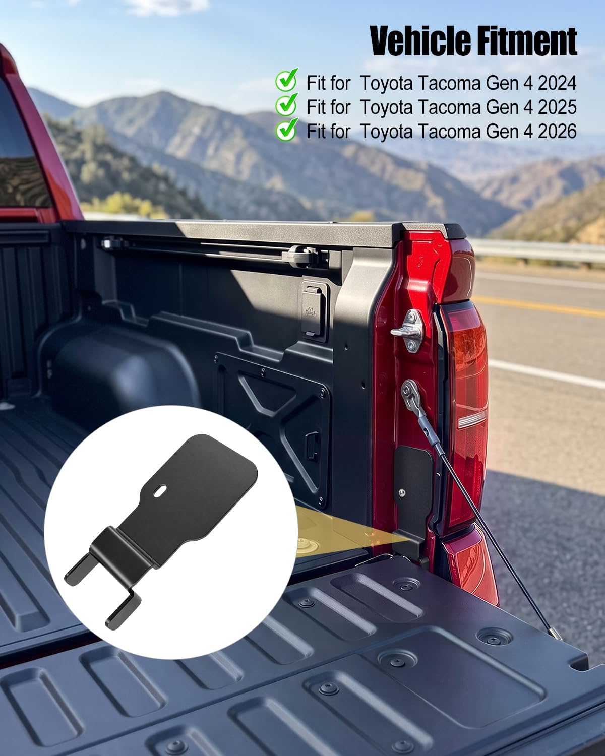 Tailgate Anti-Theft Lock Combo Kit Fit for Toyota Tacoma Gen 4 2024-2026