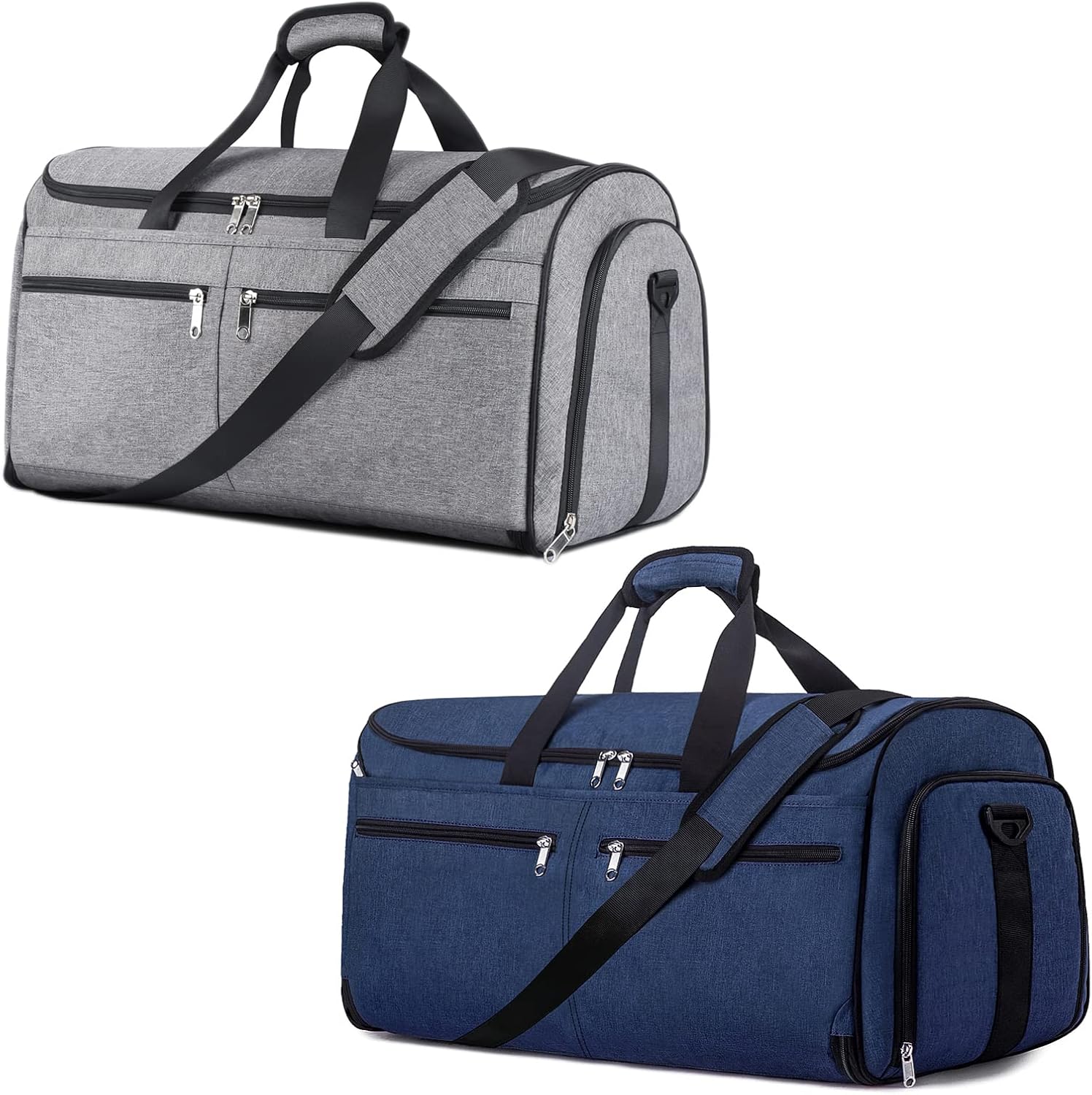 Garment Duffle Bags for Travel, Bukere Convertible Carry on Garment Duffel Bag for Men Women, Shoe Compartment, 2 in 1 Hanging Dress Suitcase Suit Travel Bags