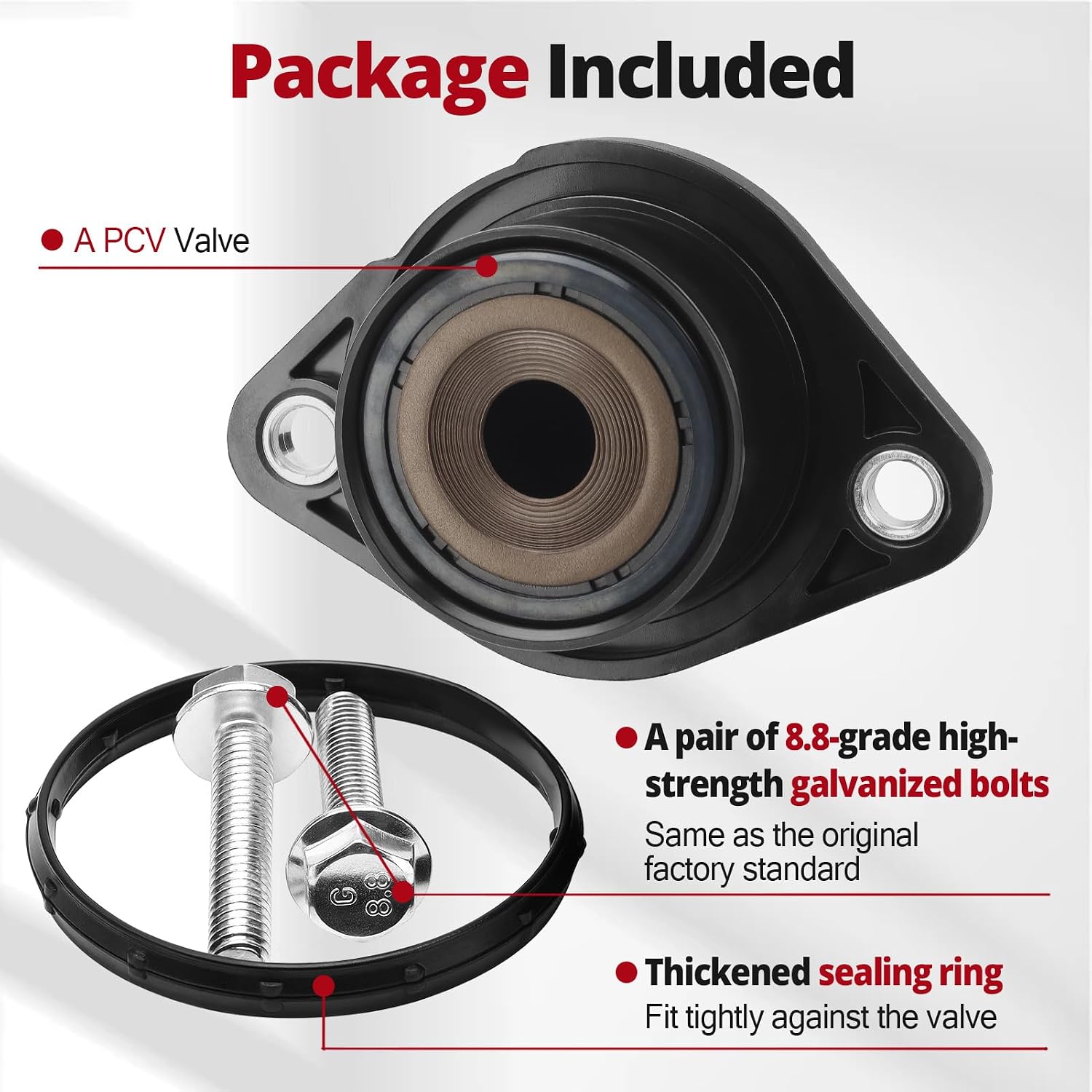 3.6L PCV Valve Positive Crankcase Ventilation fits Chrysler 200 300 Town & Country, Dodge Challenger Charger Grand Caravan Journey Durango, Jeep Wrangler, Ram 1500 Replaces # 68083202AC, 68083202AB