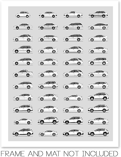 Miniatura 210 de Handmade Poster compatible with Chevy Print Wall Art Handmade Decor of the Best of Chevy Generations History Evolution 8x10" (Unframed) Satin Print