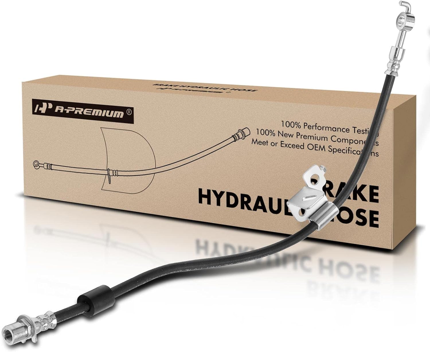 A-Premium Front Passenger Brake Hydraulic Hose Compatible with Select Ford Models - For F-150 F150 2012 2013 2014 6.2L