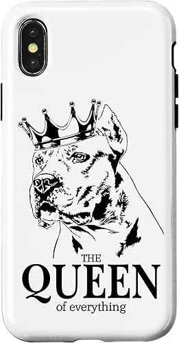 iPhone XXS Funny Dogo Argentino con corona Queen Dog Mom Dog Case